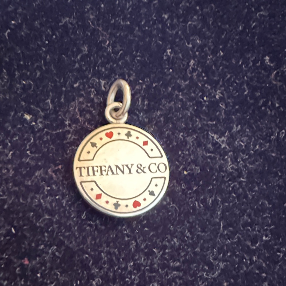 Tiffany & Co. Silver black and red Las Vegas pendant or charm